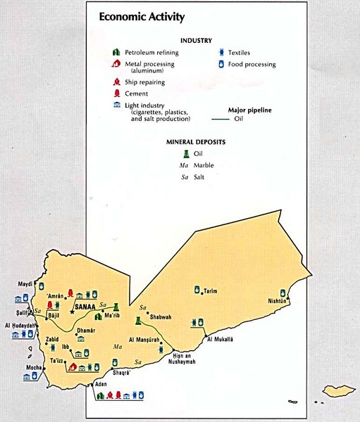 Yemen Economic Activity Map