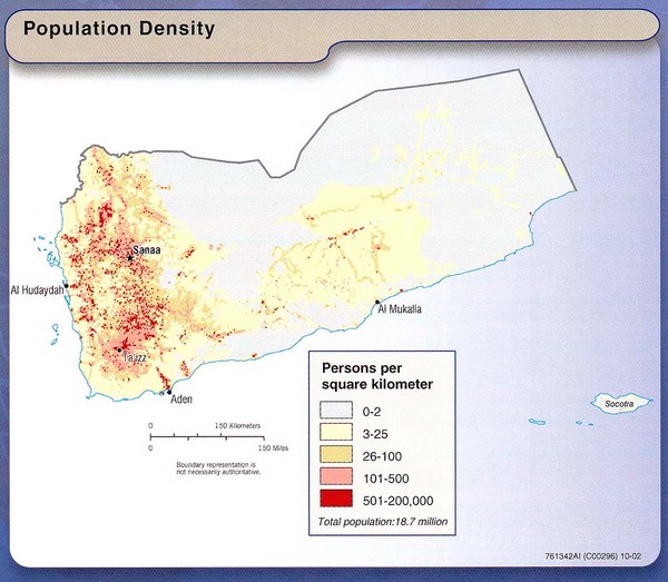 Yemen Population Map