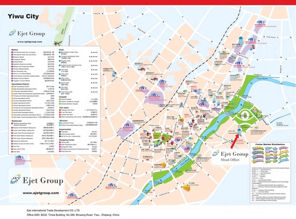 Yiwu Tourist Map