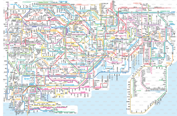 Yokohama-Tokyo Transit Map