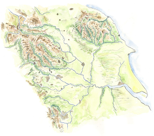 Yorkshire topography Map