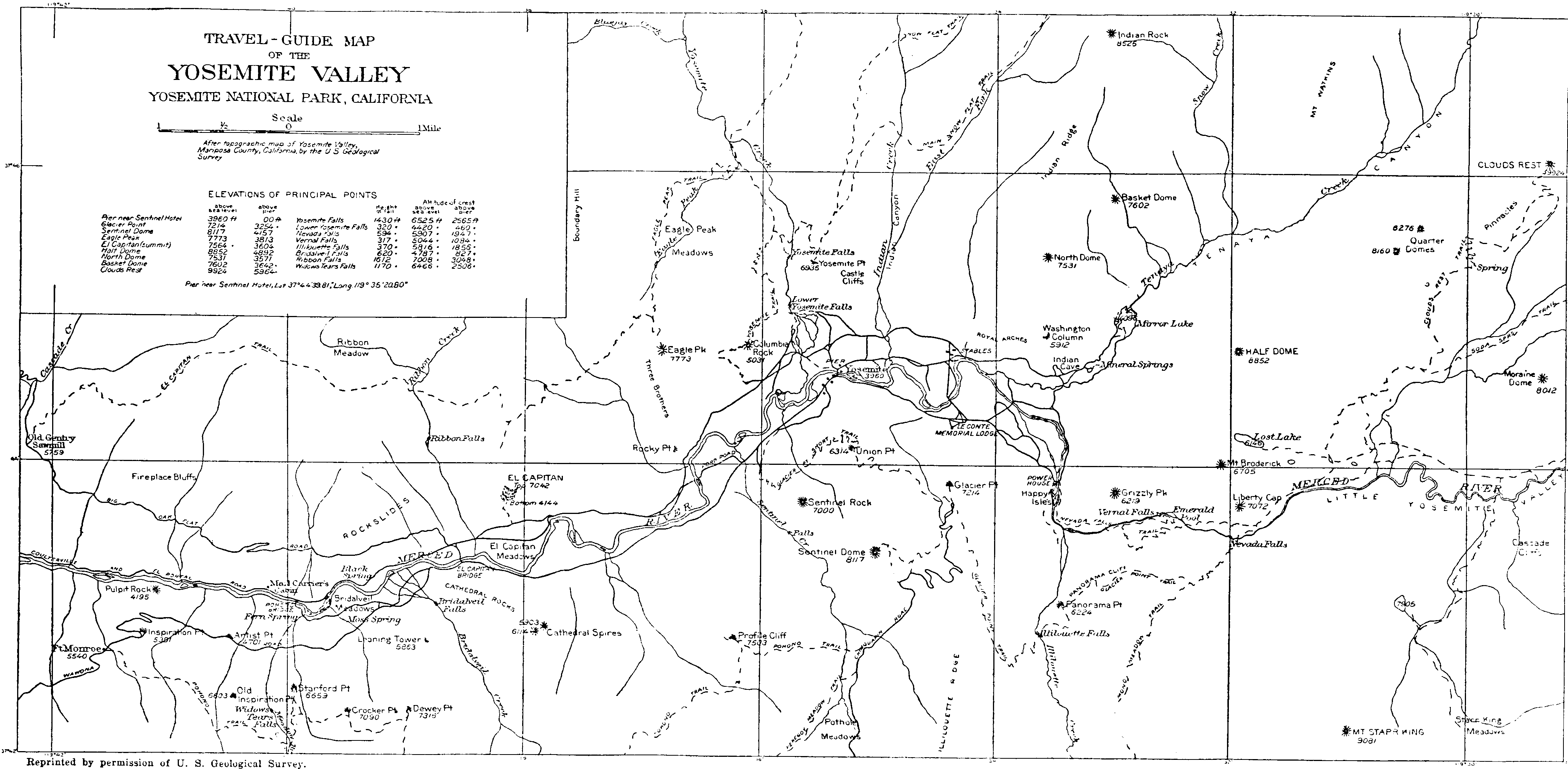 29 Map Of Yosemite Valley
