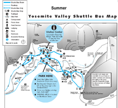 Yosemite Valley Shuttle Map