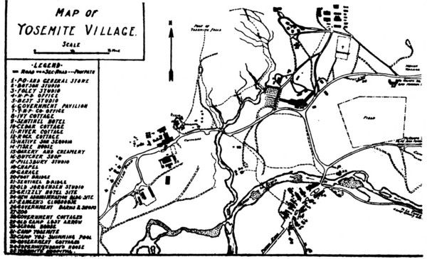 Yosemite Village Guide Map