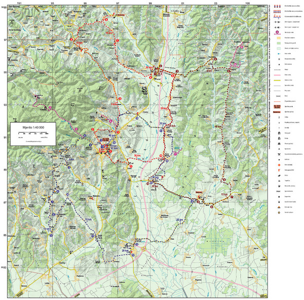 Zagreb County Cycling Route Map