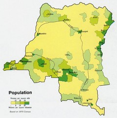 Zaire Population Map