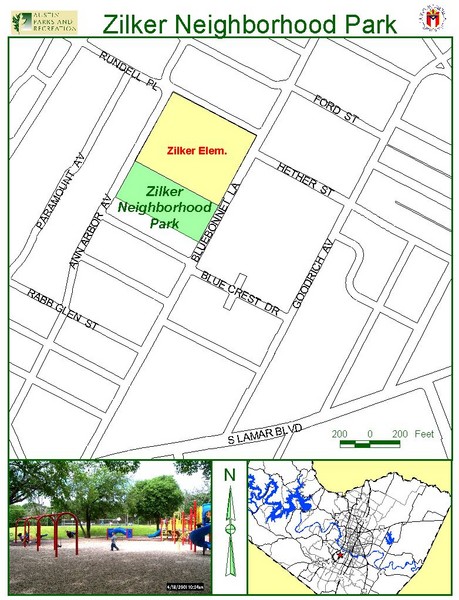 Zilker Neighborhood Park Map