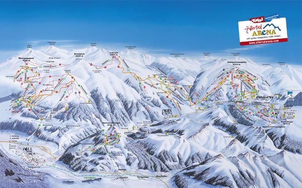 Zillertal Arena Ski Trail Map