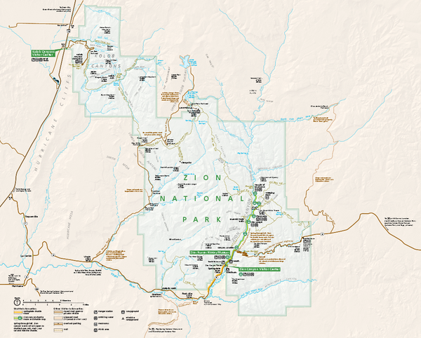 Zion National Park Official map