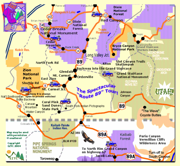 Zion National Park Tourist Map - Zion National Park • mappery