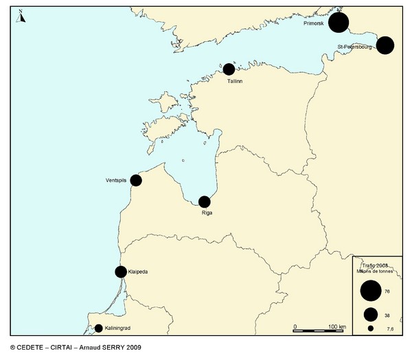 baltic ports in 2008 Map