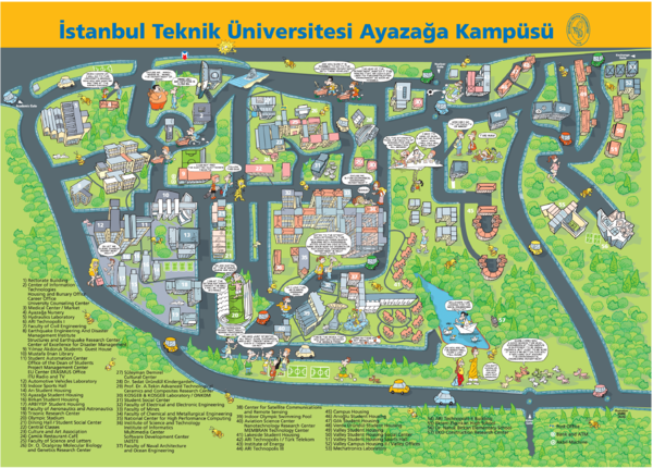 istanbul techical university İTÜ ayazaga maslak campus map