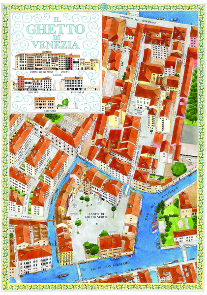 the old jewish ghetto of venezia Map