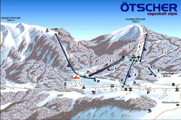 Ötscher Lackenhof Ski Trail Map
